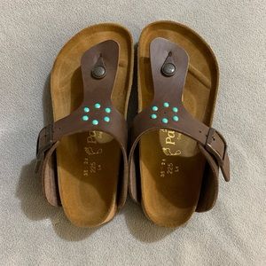 Papillio Birko Flor Dark Brown Jewel Sandals